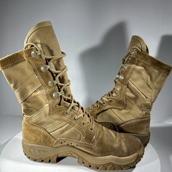 Belleville Desert Tan Military Combat Boots Boys Size 4 R C320 VIBRAM Army Shoes - Picture 7 of 10